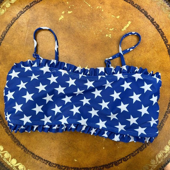 Shein girls blue with stars Bikini top size 11/12Y - Picture 1 of 5